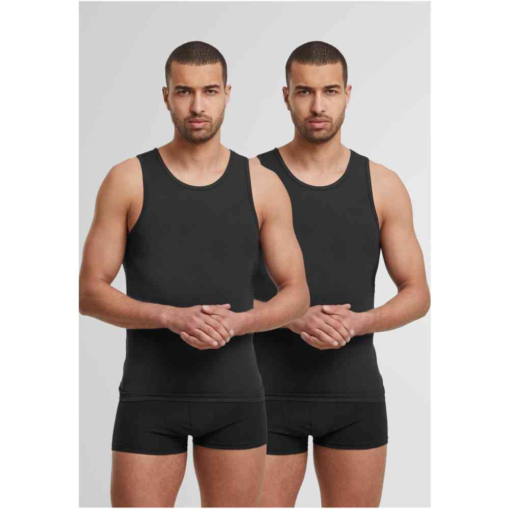 Urban Classics - Bamboo 2Pack Débardeur - Noir/Noir